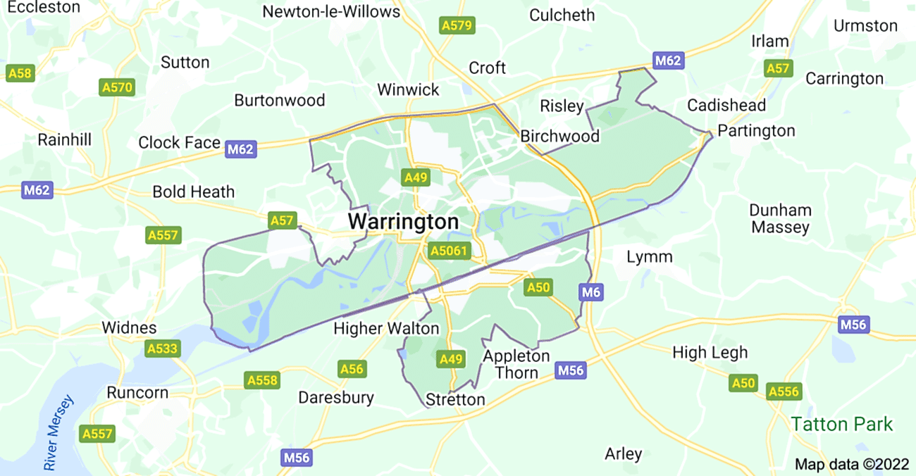 warrington map