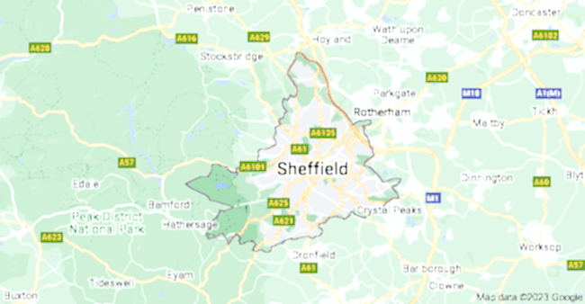 sheffield map