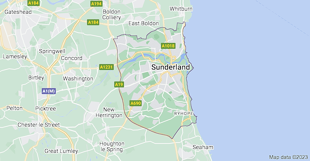 sunderland map