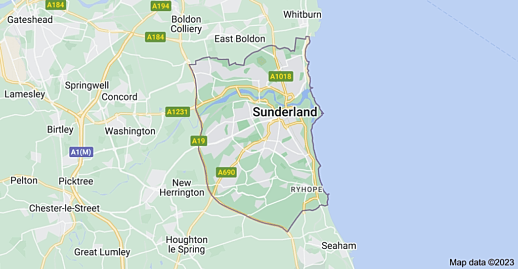 sunderland map