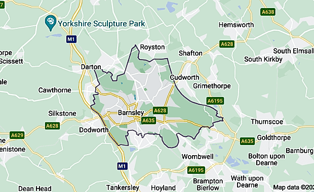 barnsley map