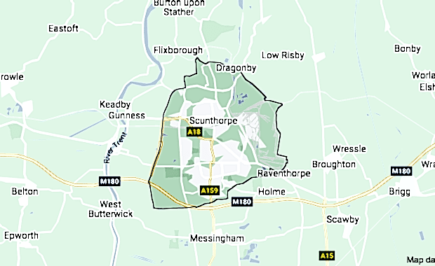 scunthorpe map