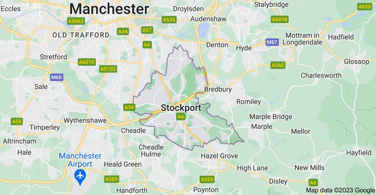 stockport map