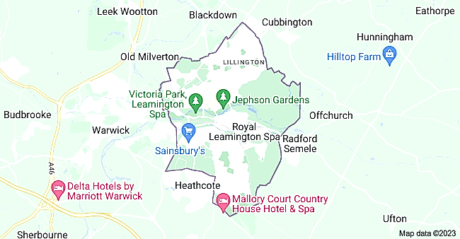 leamington spa map