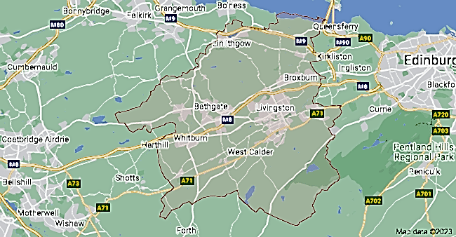 west lothian map