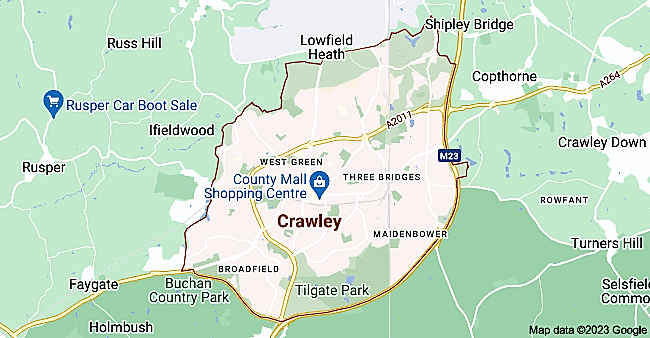 crawley map