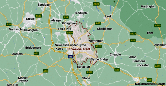 stoke map